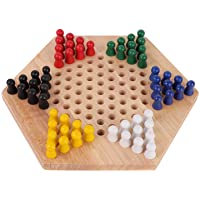 Jimdary Juego de Mesa Chinese Checkers- Chinese Checkers Marbles- Duradero- Exquisito- Seguro- ecológico- portátil para…